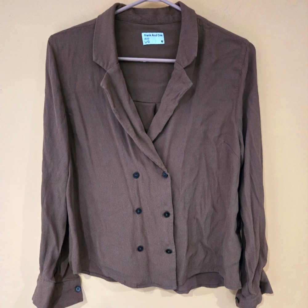 Frank + Oak double-breasted shirt